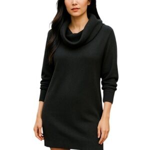 KENDALL & KYLIE Mohair Wool Blend Sweater Cowl Neck Black Off The Shoulder XS